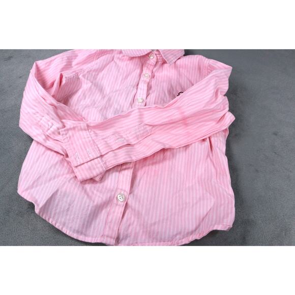 United Colors of Benetton Girls Pink Striped Button-Down Shirt Size XS 4 - Picture 13 of 14
